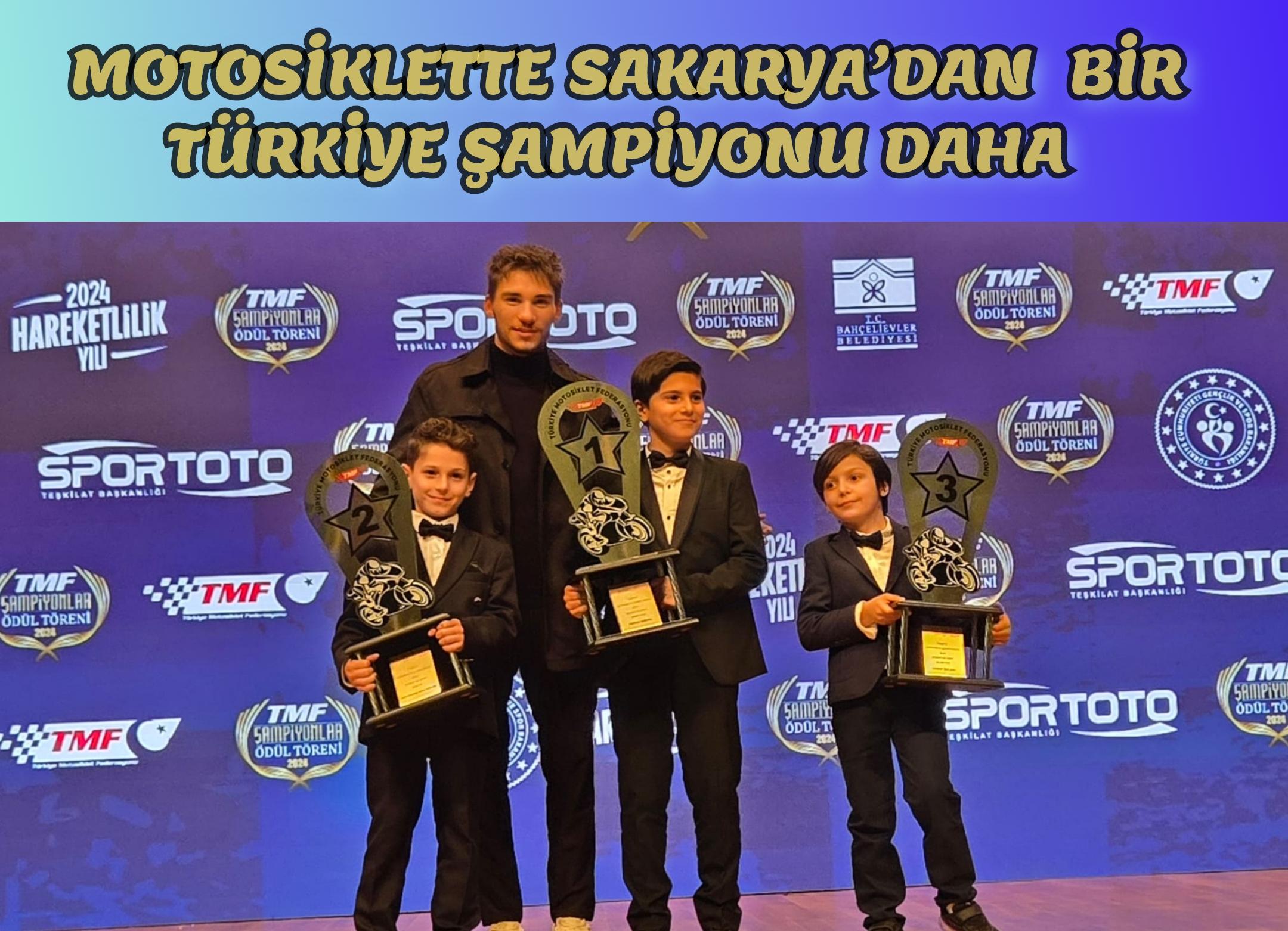 Motosiklette Sakarya’dan bir Türkiye şampiyonu daha 