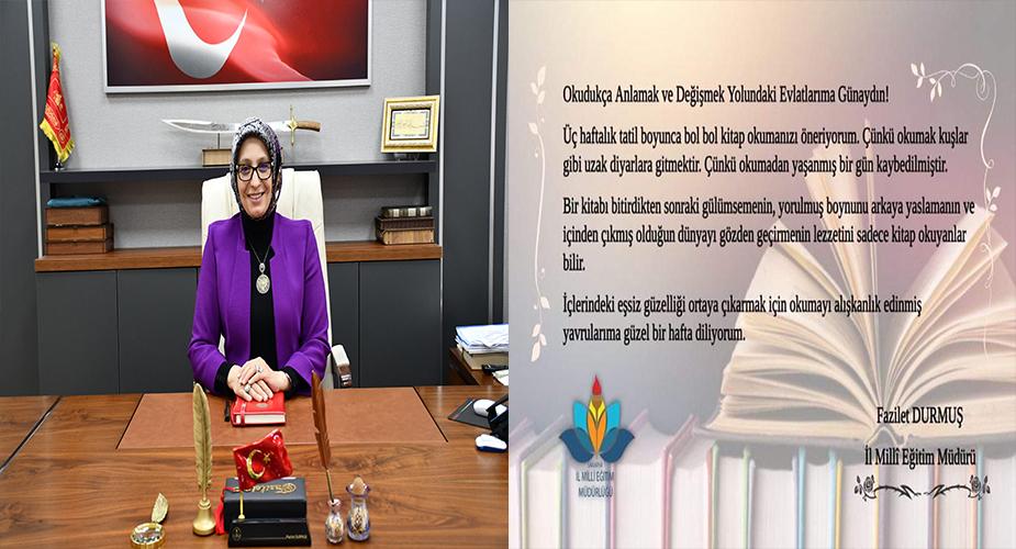 Durmuş’tan Öğrencilere Tatilde Bol Kitap Okuyun
