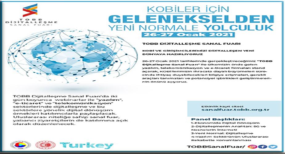 TOBB Dijitalleşme Sanal Fuarı 26 Ocak’ta başlıyor