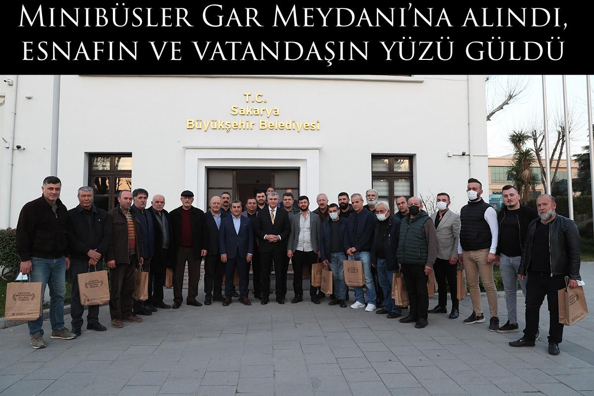 Minibüsler Gar Meydanı’na alındı, esnafın ve vatandaşın yüzü güldü