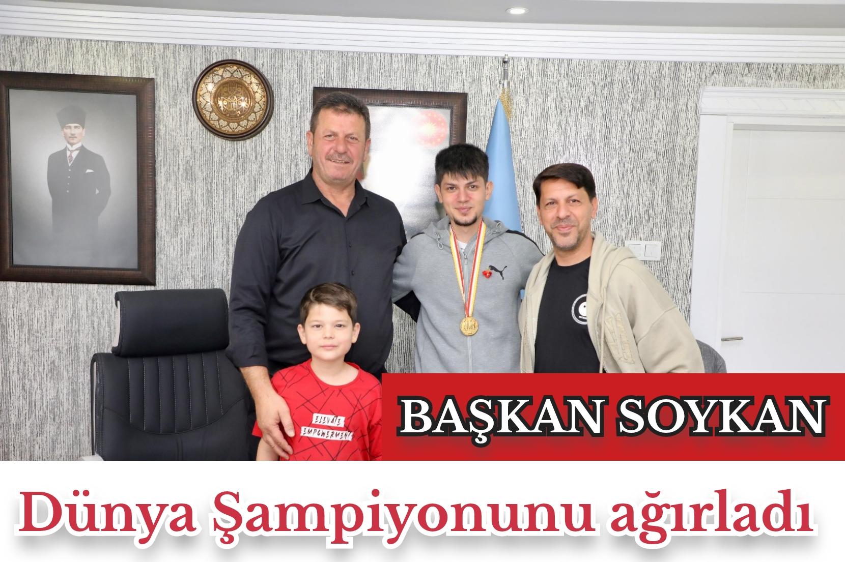 Başkan Soykan Dünya Şampiyonunu ağırladı 