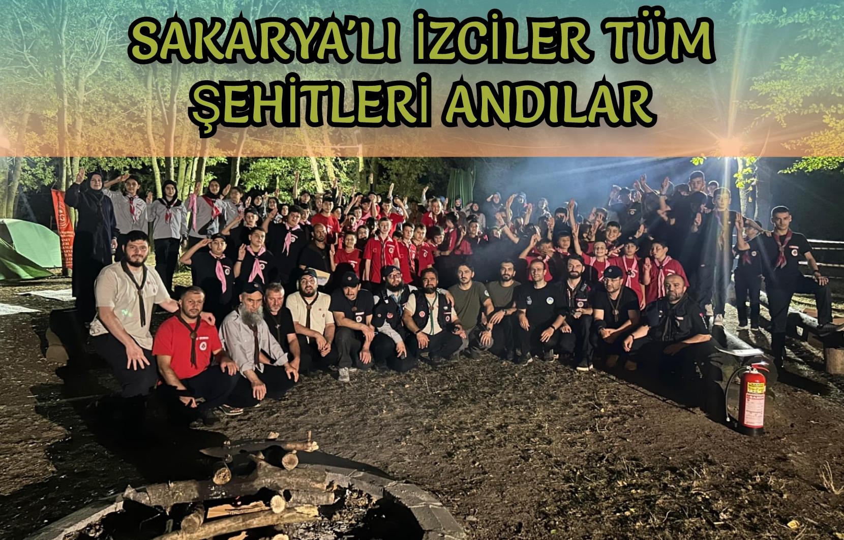 Sakaryalı izciler 15 Temmuz Şehitlerini ve Tüm Şehitleri kampta andılar