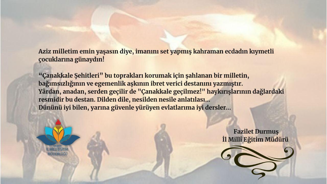 Pazartesi Mesajında Çanakkale Vurgusu