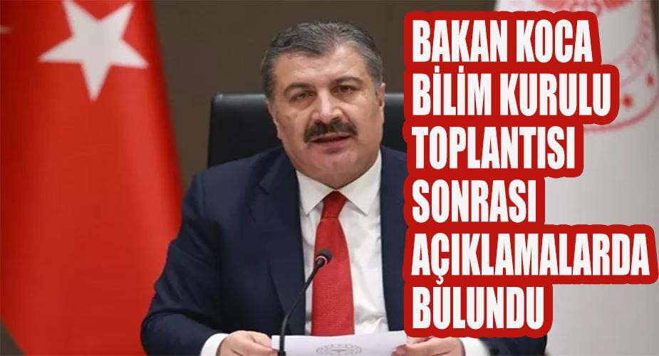 Sağlık Bakanı Fahrettin KOCA : Aktif Vakaların Yüzde 87'si Aşısı Tamamlanmamış Kişiler