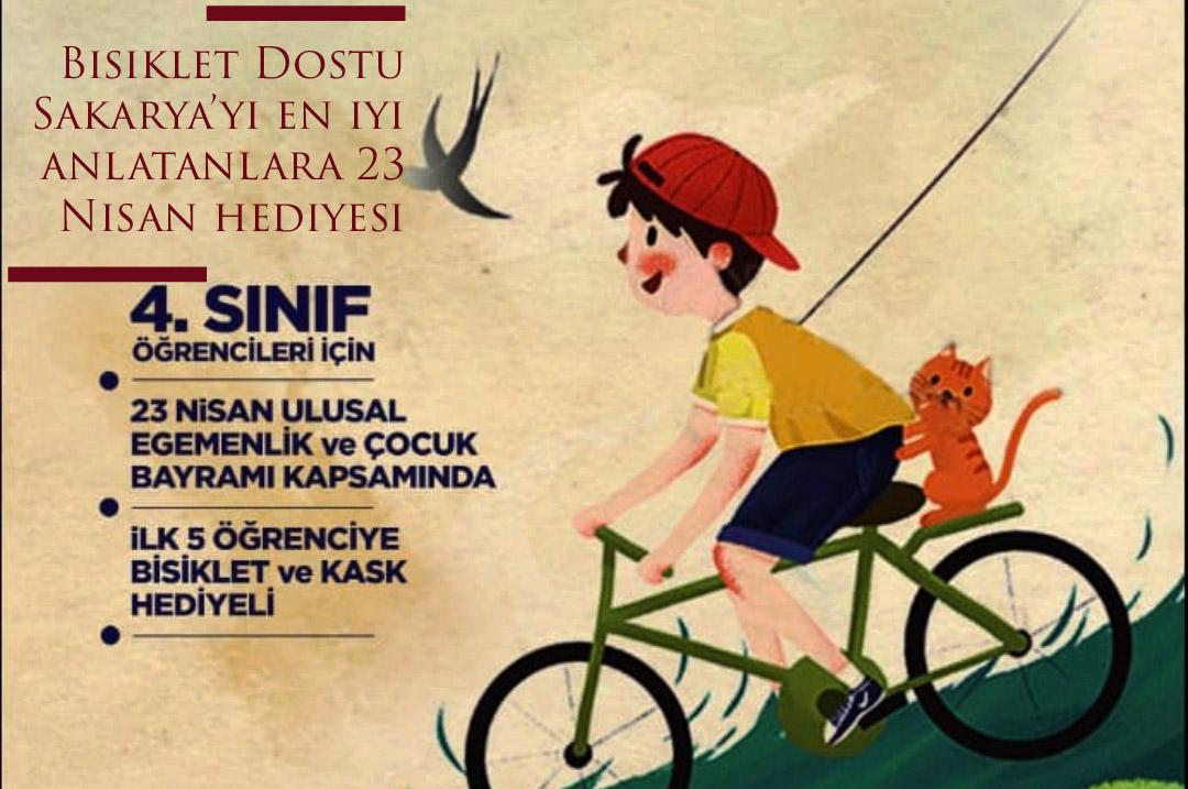 Bisiklet Dostu Sakarya’yı en iyi anlatanlara 23 Nisan hediyesi