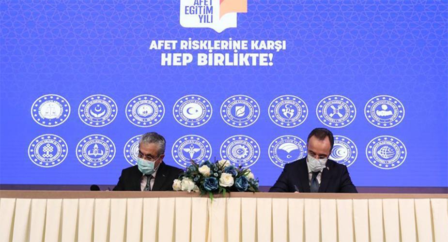 Afet Eğitim Yılı Bakanlıklar Arası İşbirliği Protokolü İmzalandı