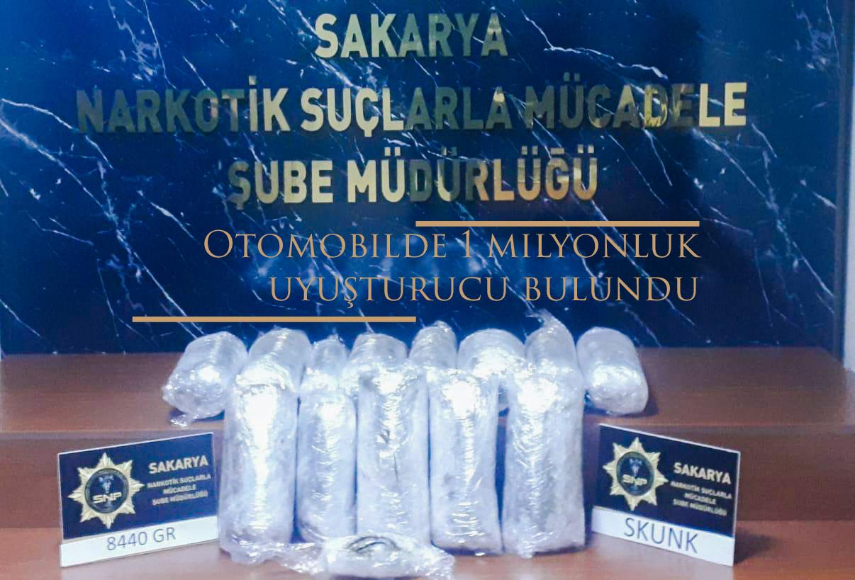 Otomobilde 1 milyonluk uyuşturucu bulundu  