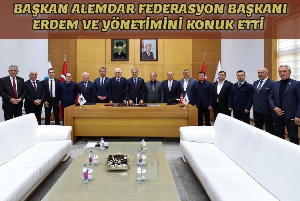 Başkan Alemdar, Federasyon Başkanı Erdem ve yönetimini konuk etti: “Hep birlikte güçlü adımlarla yola devam edeceğiz