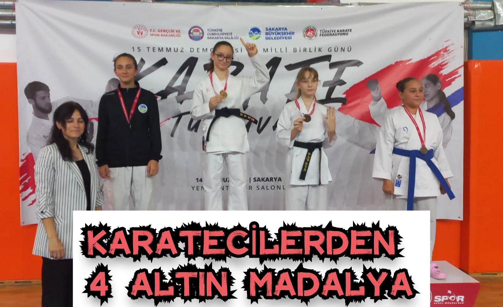 KARATECİLERDEN 4 ALTIN MADALYA 