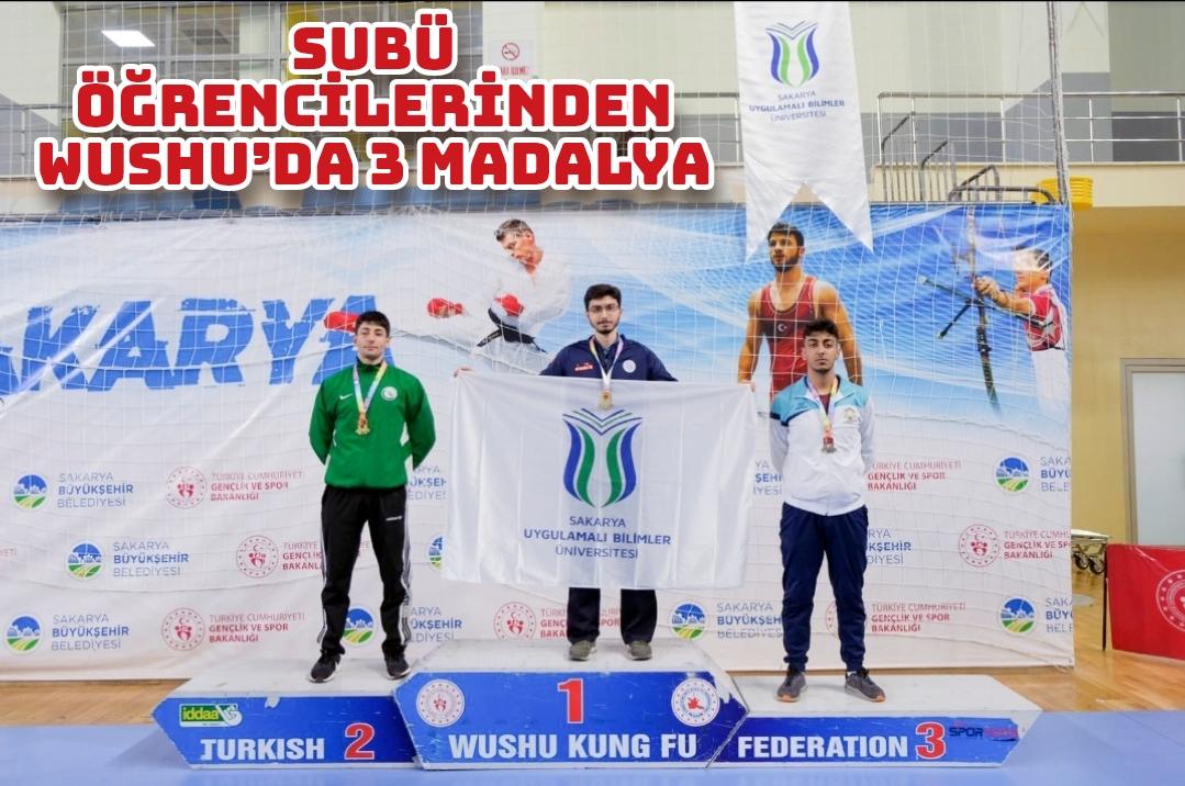 SUBÜ öğrencilerinden Wushu’da 3 madalya