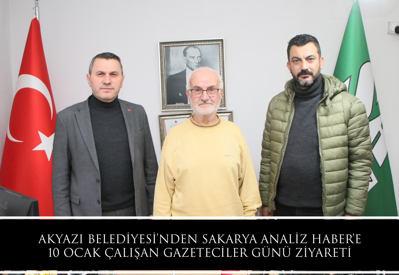 AKYAZI BELEDİYESİ'NDEN SAKARYA ANALİZ HABER'E 10 OCAK ÇALIŞAN GAZETECİLER GÜNÜ ZİYARETİ