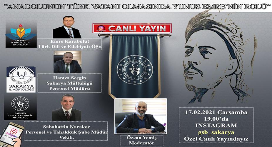 Yunus Emre’yi Anlatan Canlı Yayın