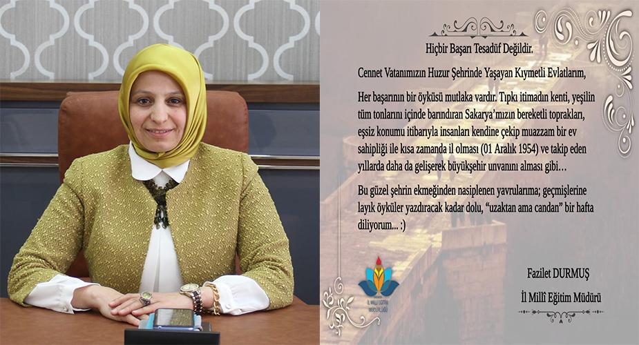 Durmuş’tan Pazartesi Mesajında Sakarya’nın İl Oluşuna Kutlama