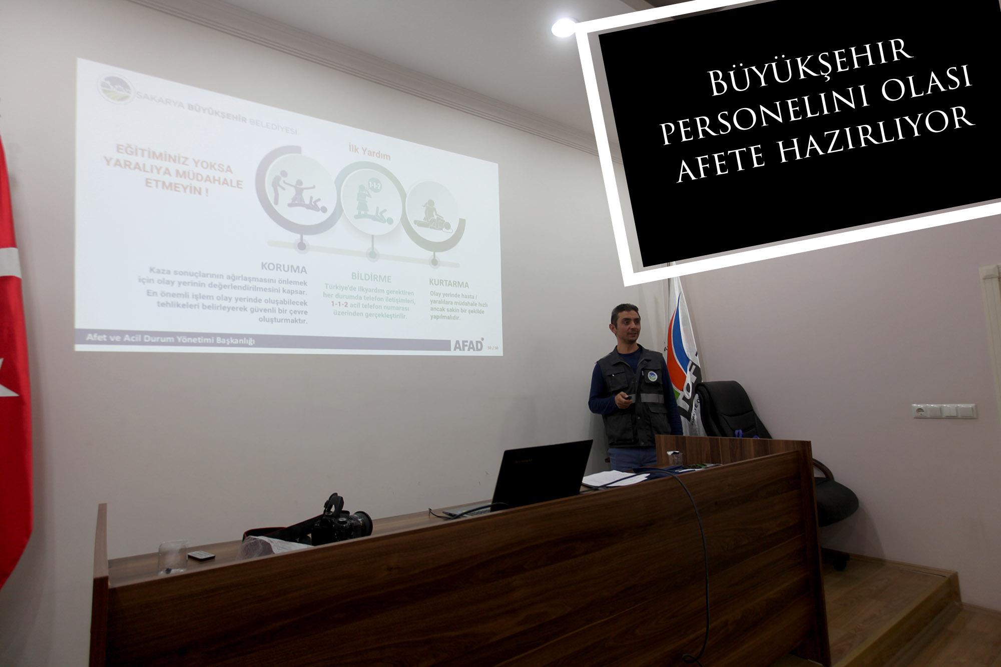 Büyükşehir personelini olası afete hazırlıyor