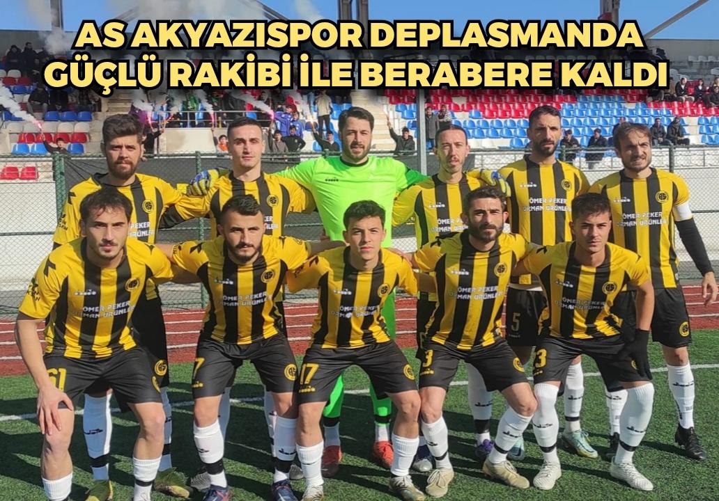 As Akyazıspor Deplasmanda güçlü rakibi ile Berabere Kaldı