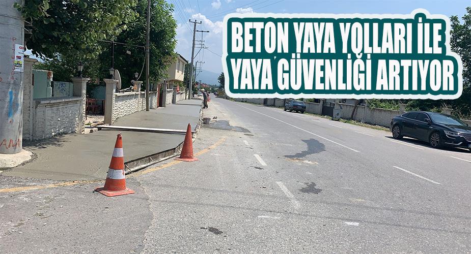 Beton yaya yolları ile yaya güvenliğini artıyor