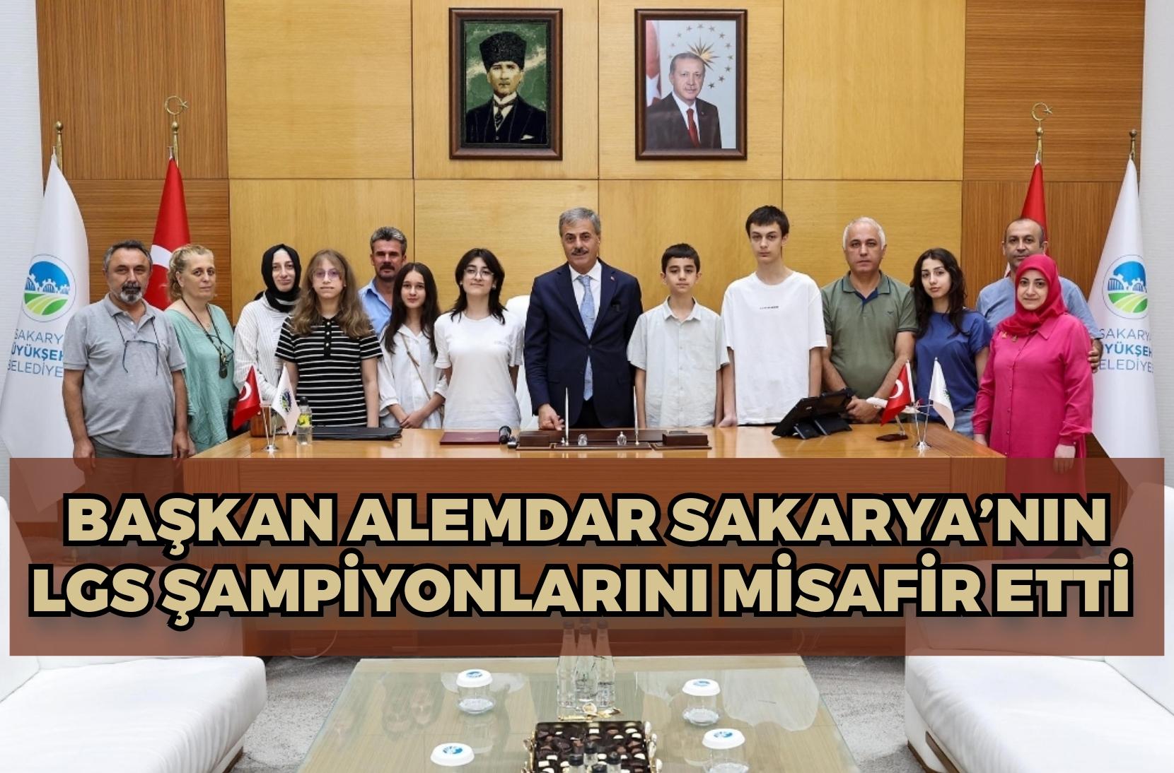 Başkan Alemdar Sakarya’nın LGS şampiyonlarını misafir etti: “Memleketin ve Türkiye’nin geleceği sizlersiniz”