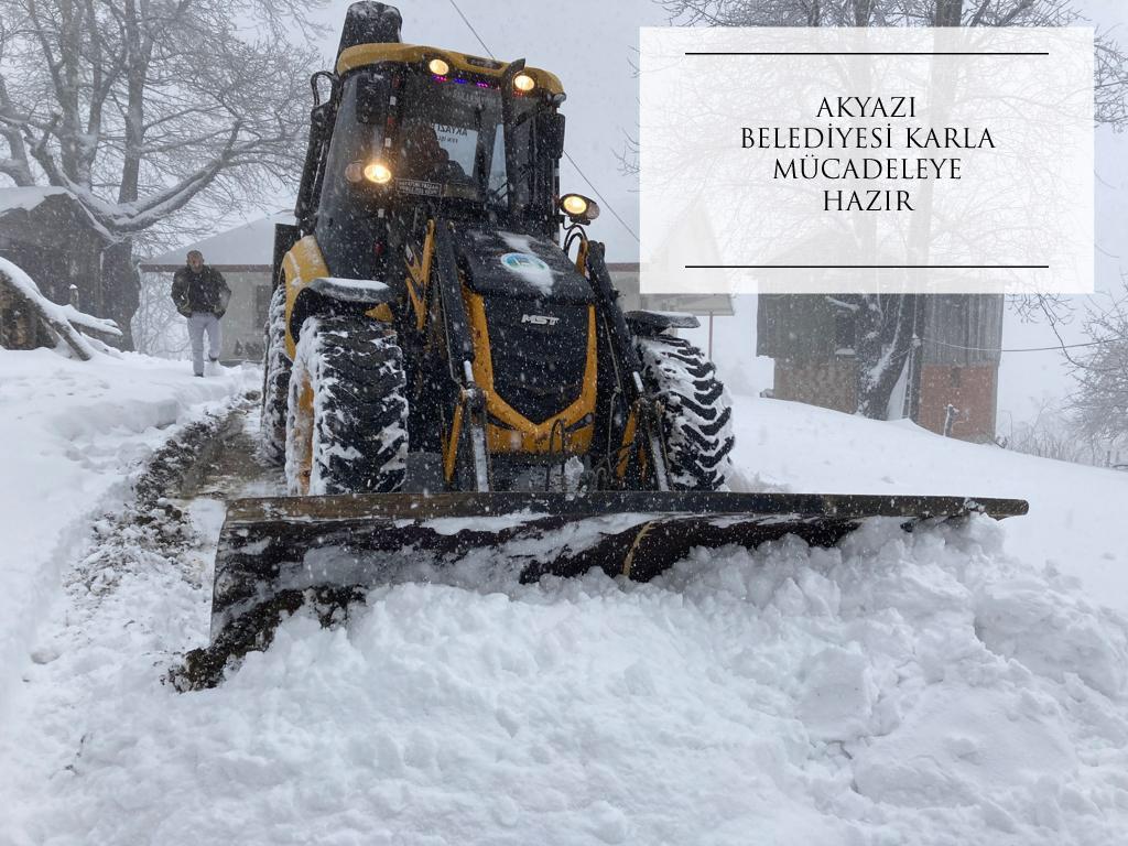 Akyazı Belediyesi karla mücadeleye hazır 