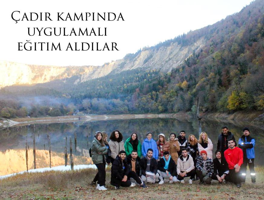 Çadır kampında uygulamalı eğitim aldılar