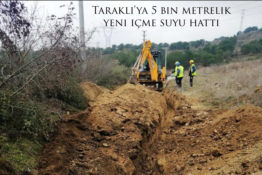 Taraklı’ya 5 bin metrelik yeni içme suyu hattı