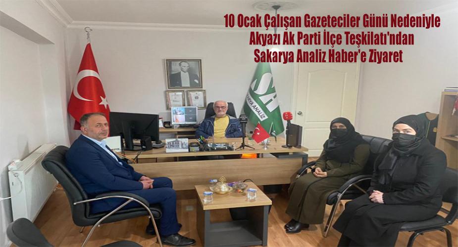 10 Ocak Çalışan Gazeteciler Günü Nedeniyle Akyazı Ak Parti İlçe Teşkilatı'ndan Sakarya Analiz Haber'e Ziyaret 