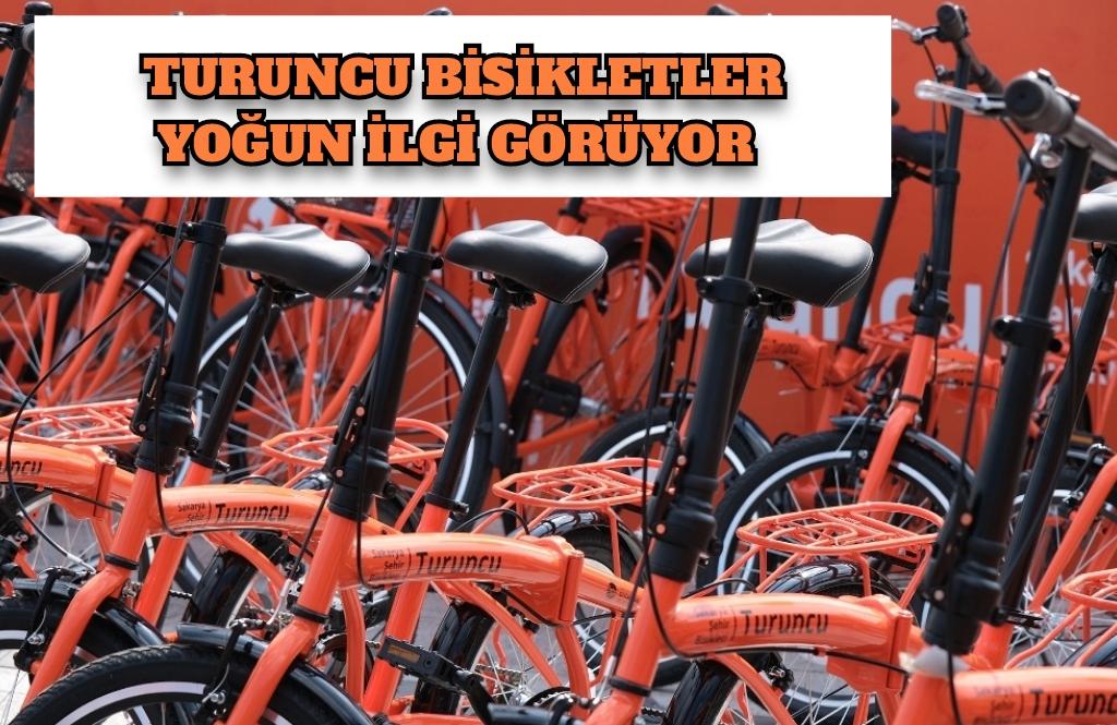 Turuncu bisikletler yoğun ilgi görüyor