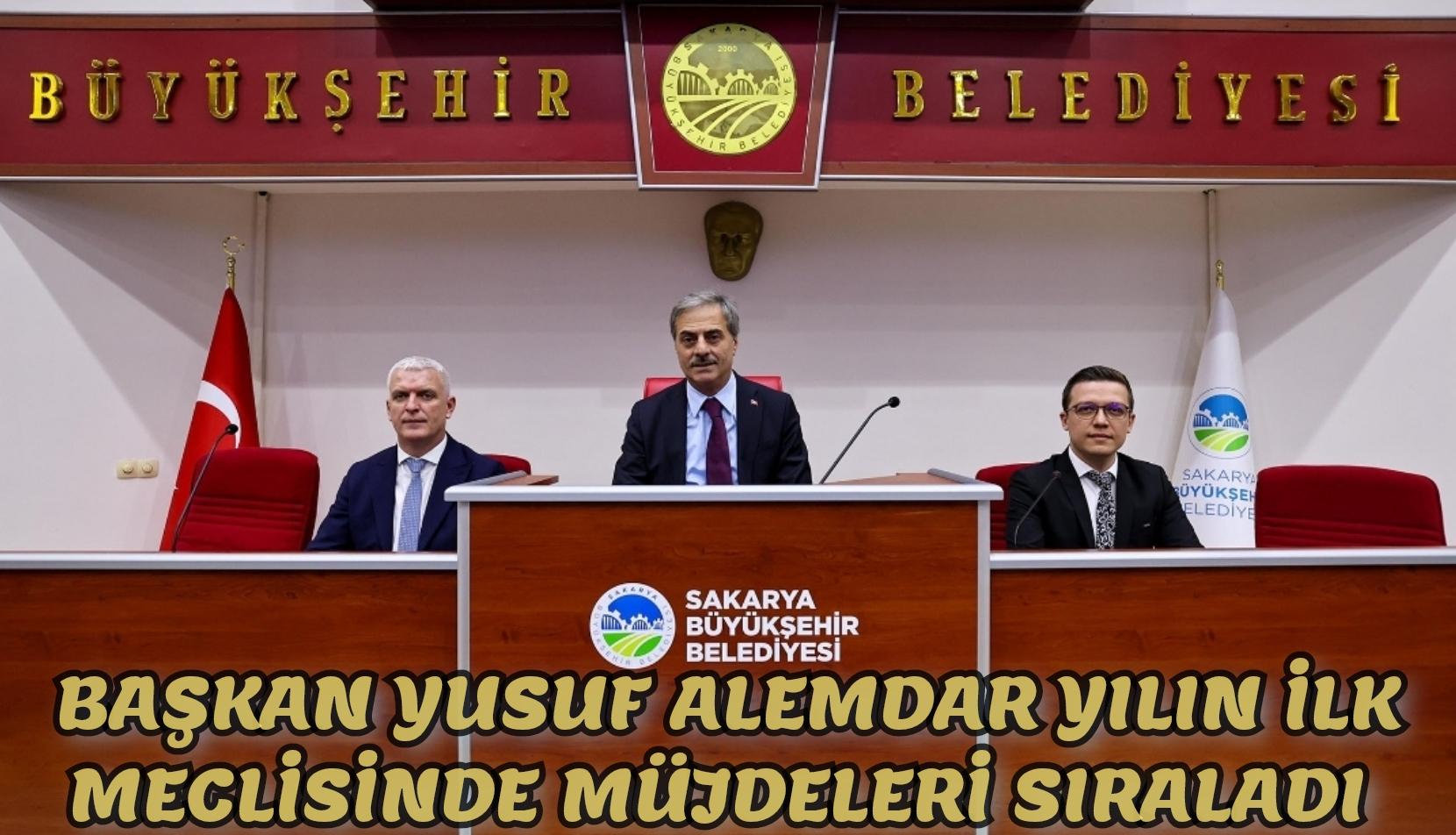 Başkan Yusuf Alemdar yılın ilk meclisinde müjdeleri sıraladı: “Kentsel dönüşüm, 70 milyonluk yeni yatırımlar, fuar alanları, spor salonları”