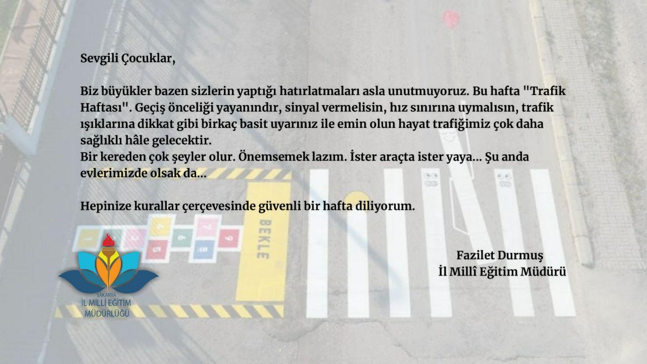 Durmuş’tan trafiğe dikkat uyarısı