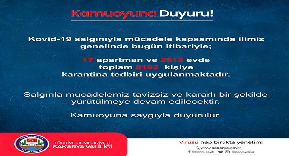 VALİLİK KARANTİNA TEDBİRLERİNİ AÇIKLADI