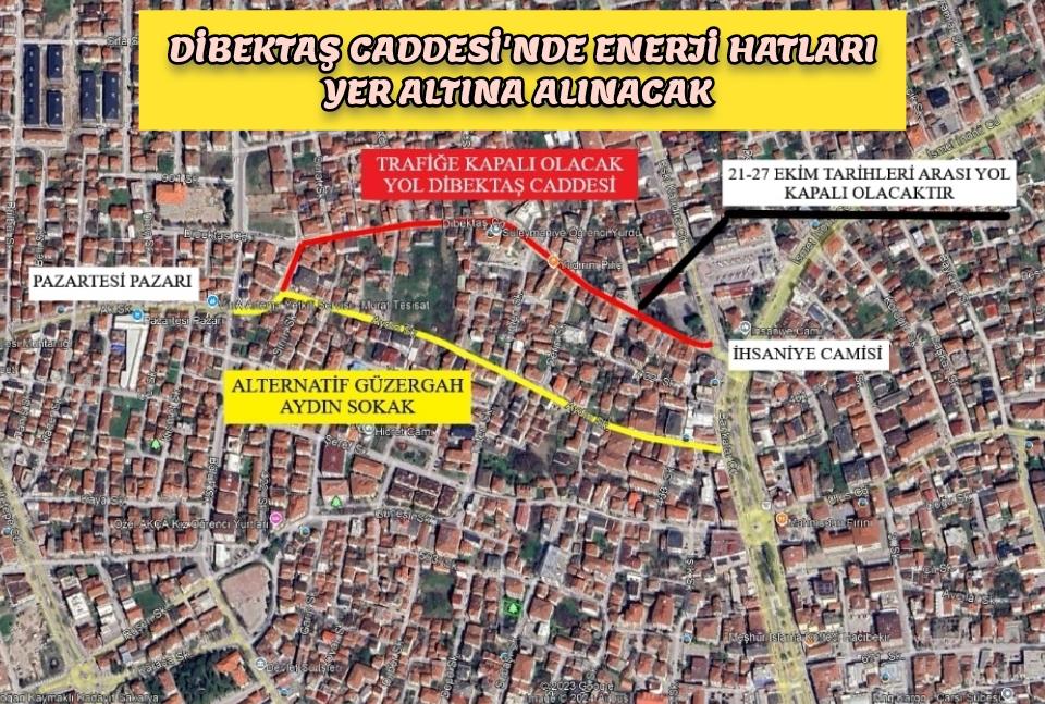 Dibektaş Caddesi’nde enerji hatları yer altına alınacak