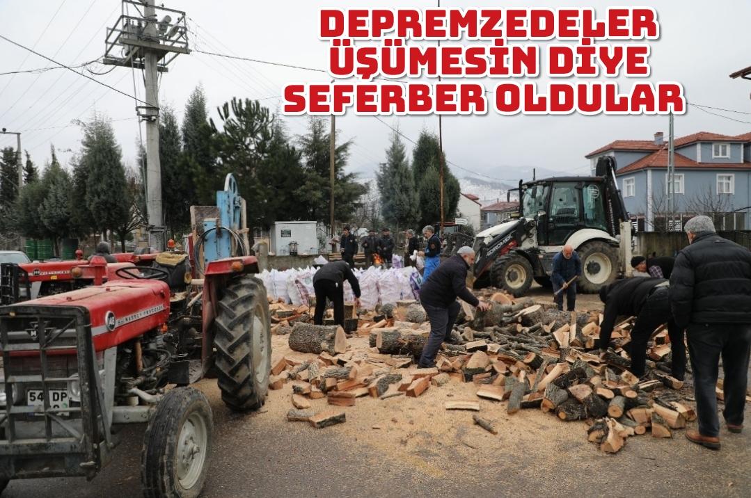 Depremzedeler üşümesin diye seferber oldular 