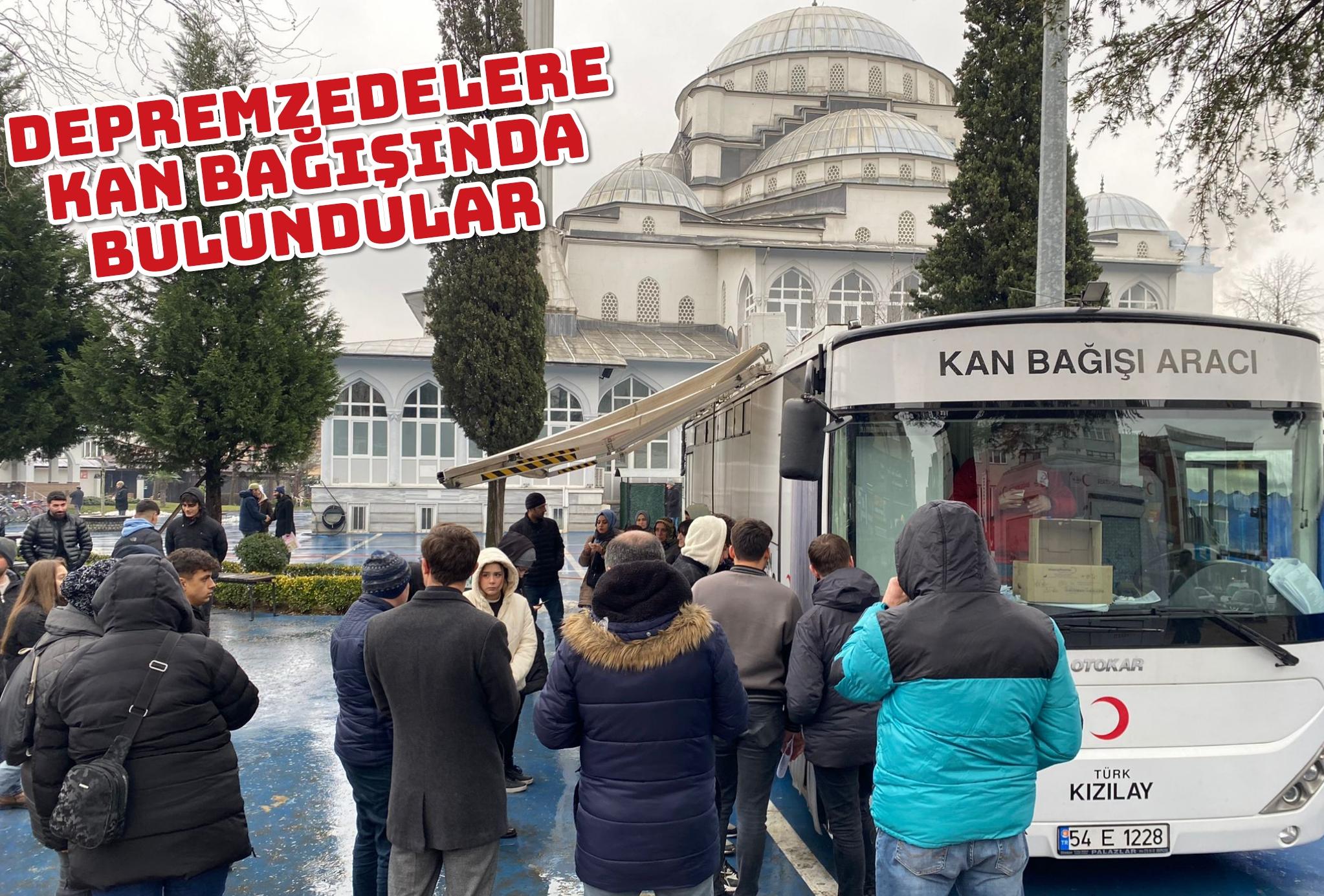 Depremzedelere kan bağışında bulundular 