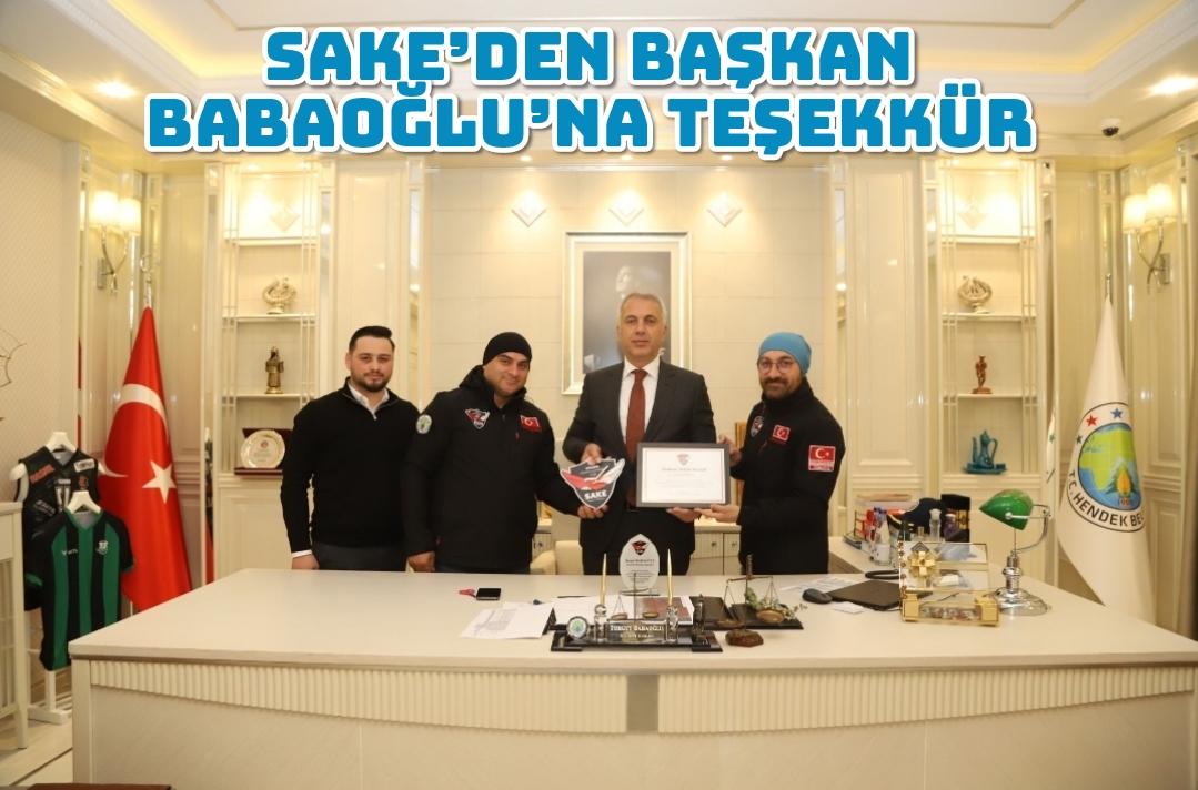 SAKE’DEN BAŞKAN BABAOĞLU’NA TEŞEKKÜR