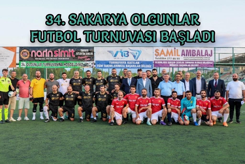 Açılış maçının santrasını Başkan Alemdar yaptı 34. Sakarya Olgunlar Futbol Turnuvası başladı