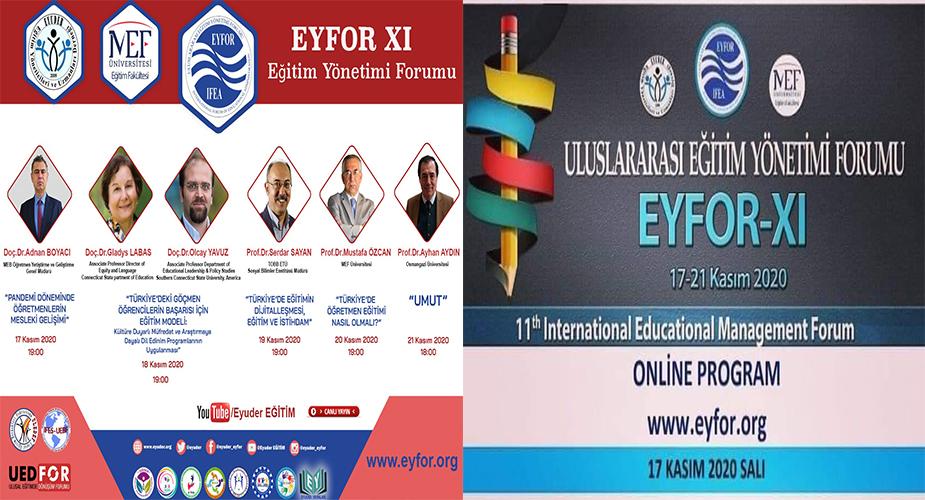 Türkiye’nin en büyük eğitim kongresi başlıyor EYFOR XI’de 587 Bildiri Yayınlanacak.