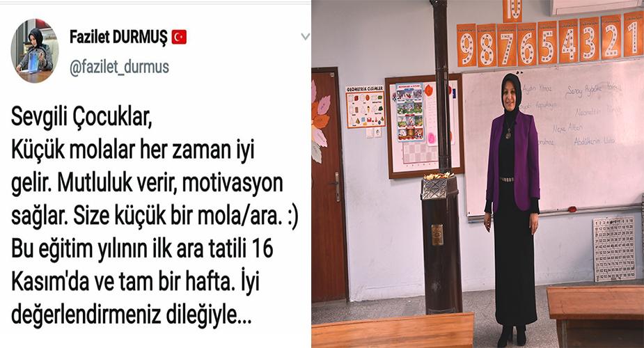 Durmuş’tan Ara Tatil Mesajı
