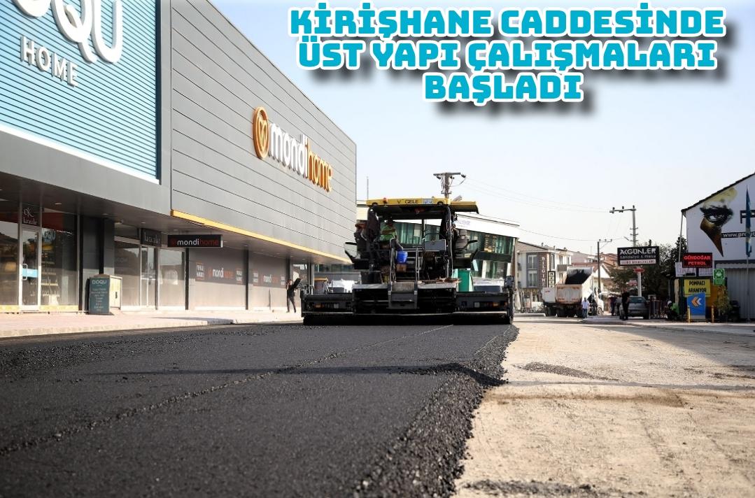 Büyükşehir Kirişhane Caddesinde üst yapı çalışmalarına başladı