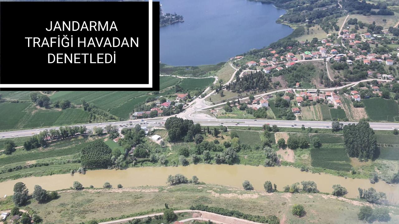 JANDARMA TRAFİĞİ HAVADAN DENETLEDİ 