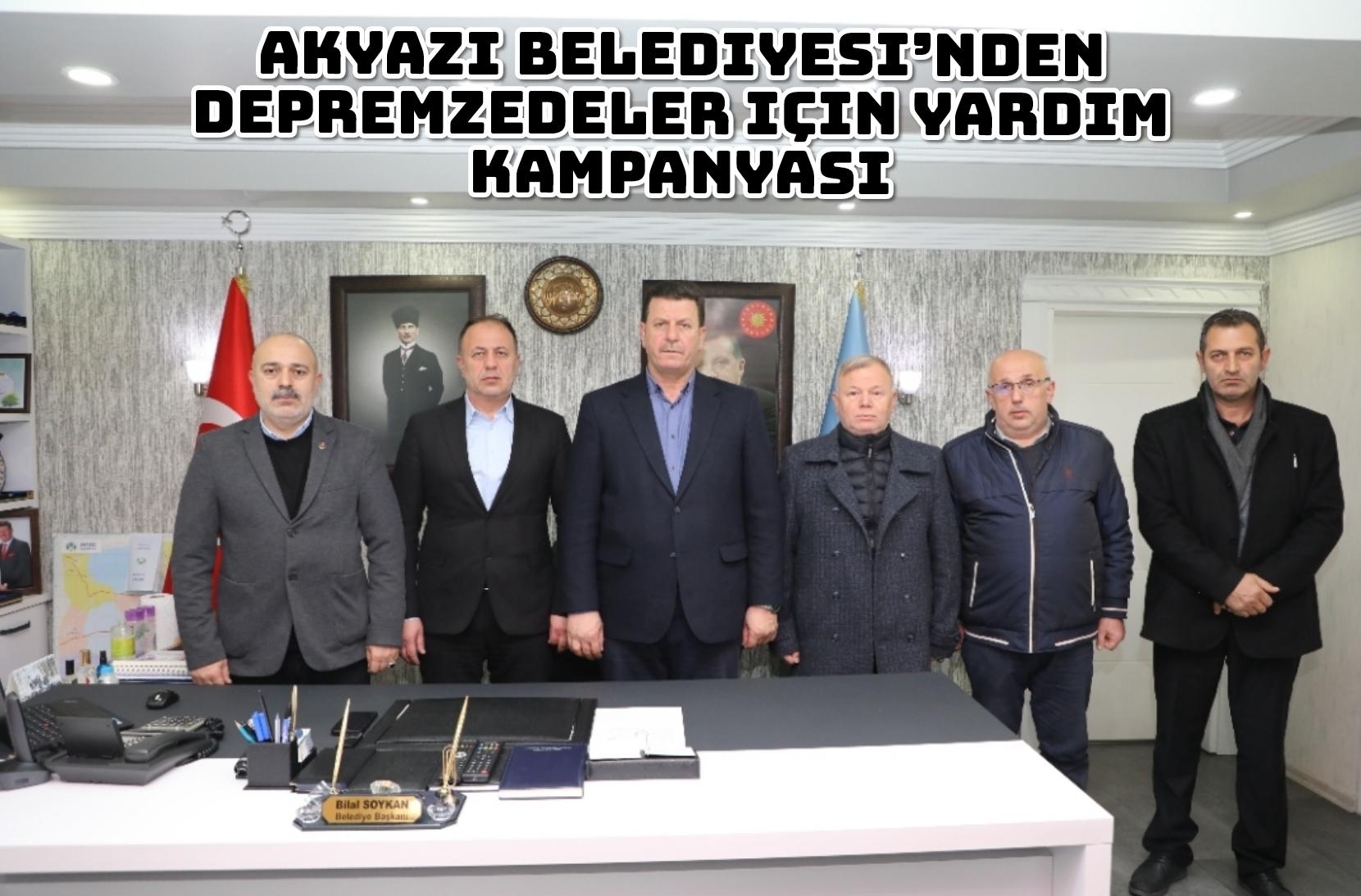 Akyazı Belediyesi’nden depremzedeler için yardım kampanyası