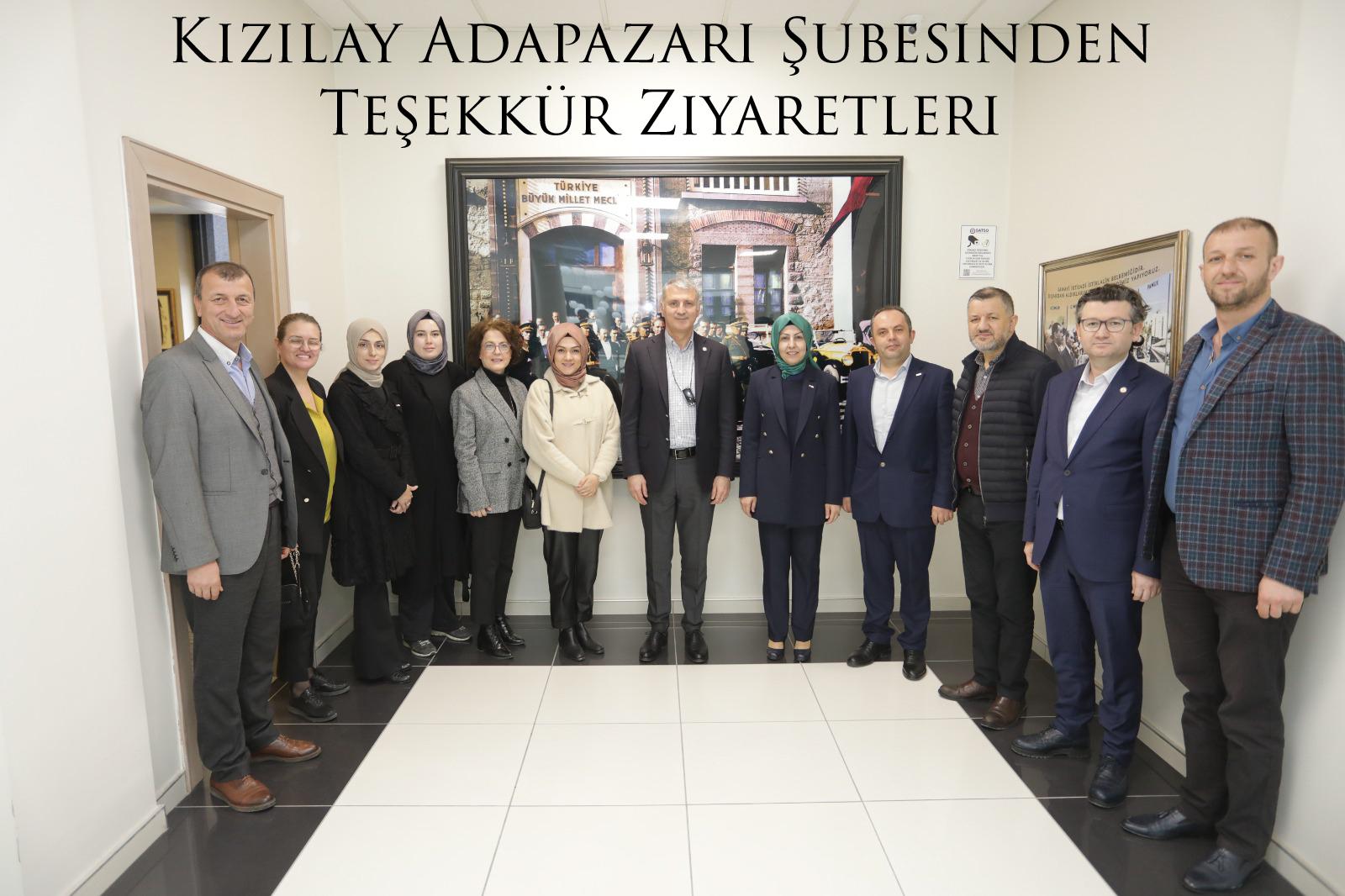 Kızılay Adapazarı Şubesinden Teşekkür Ziyaretleri