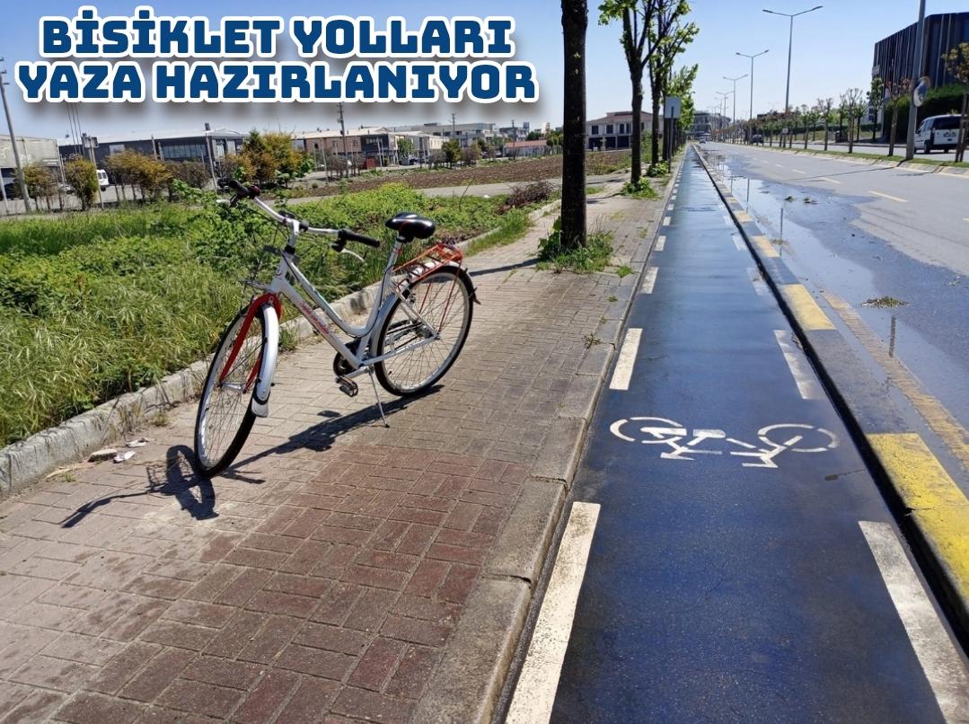 Bisiklet yolları yaza hazırlanıyor