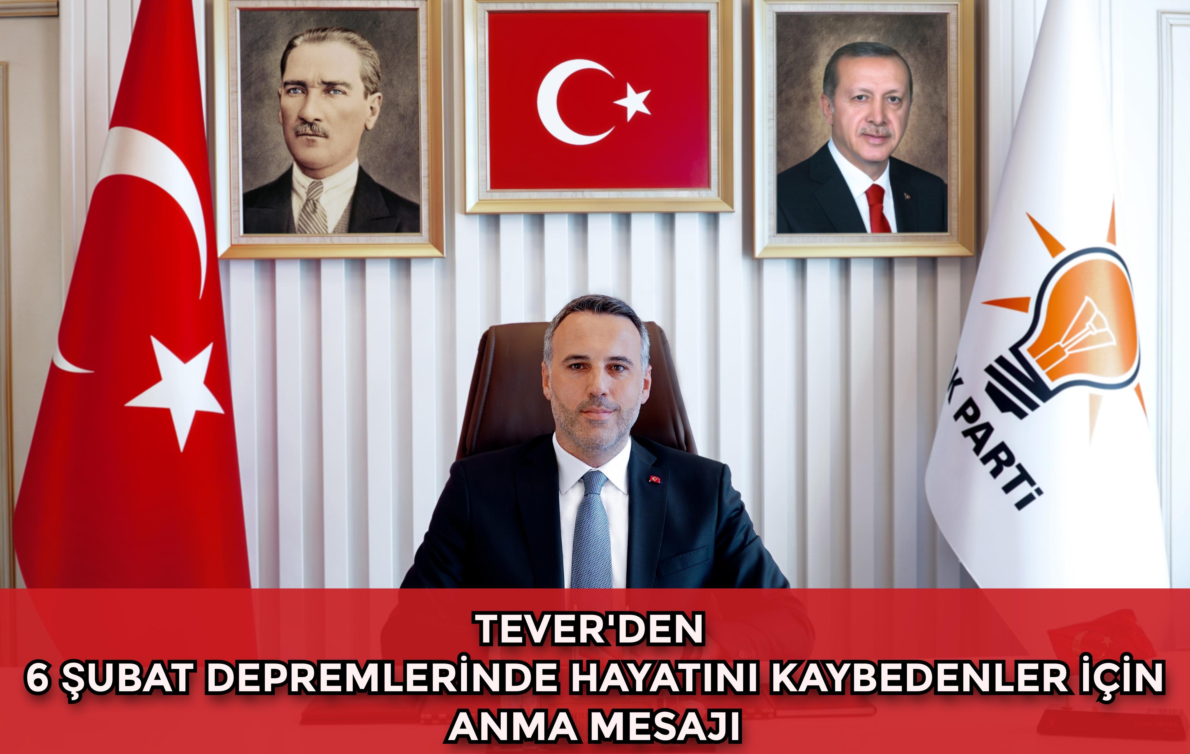 AK Parti Sakarya İl Başkanı Yunus Tever, 6 Şubat depremlerinin yıldönümünde bir anma mesajı yayımladı.