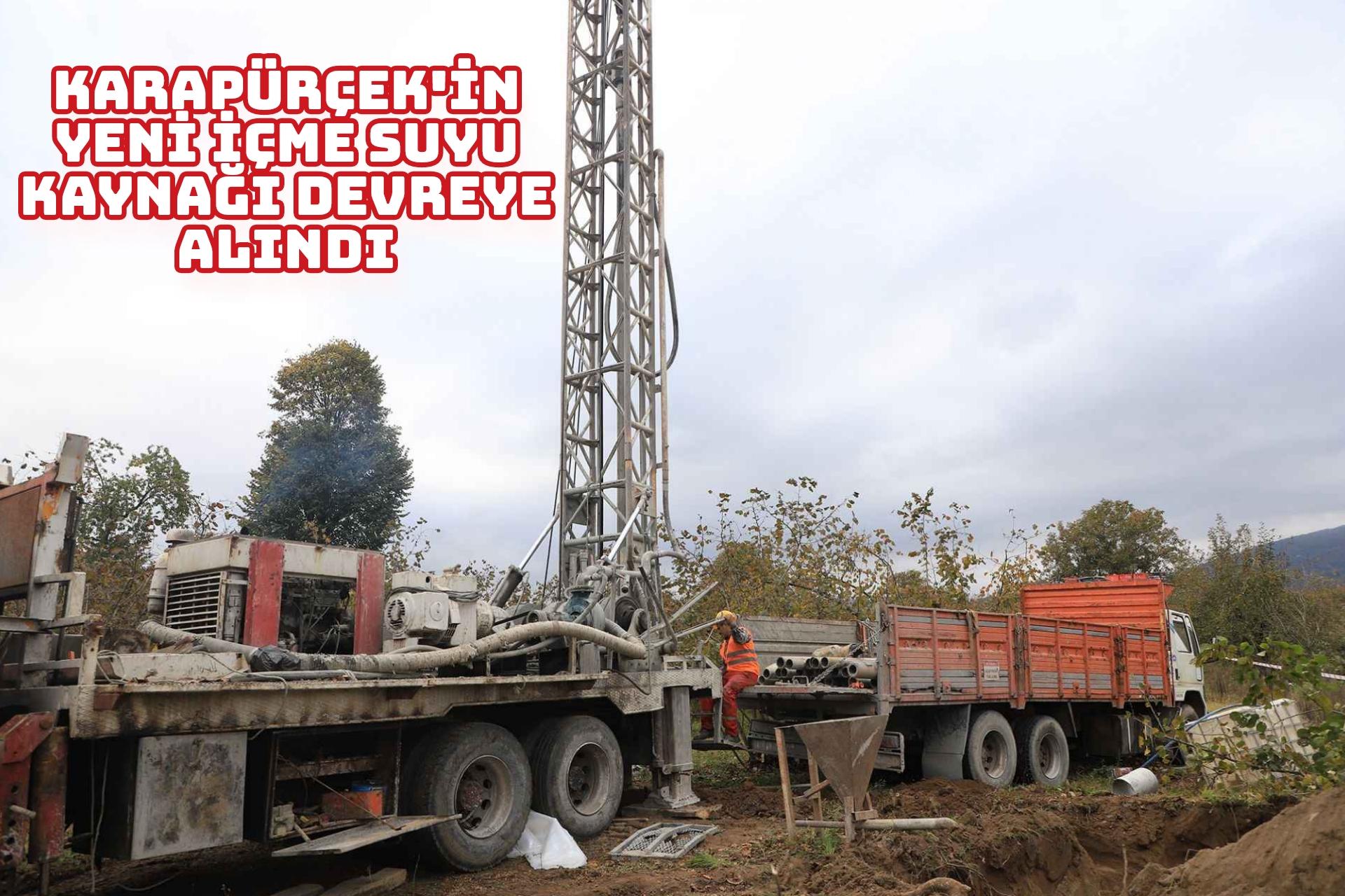 Karapürçek’in yeni içme suyu kaynağı devreye alındı