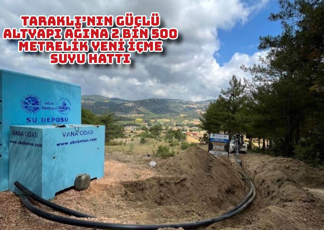 Büyükşehir’den Taraklı’nın güçlü altyapı ağına 2 bin 500 metrelik yeni içme suyu hattı