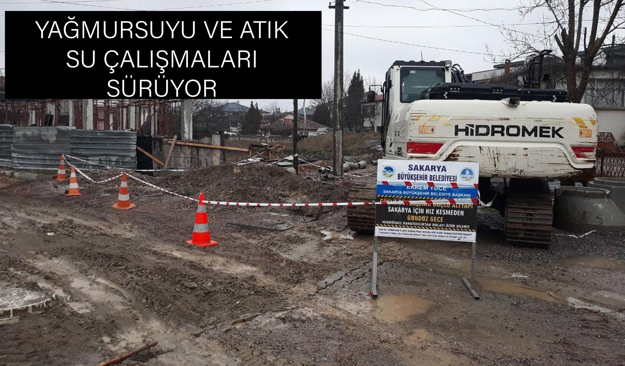 YAĞMURSUYU VE ATIK SU ÇALIŞMALARI SÜRÜYOR 