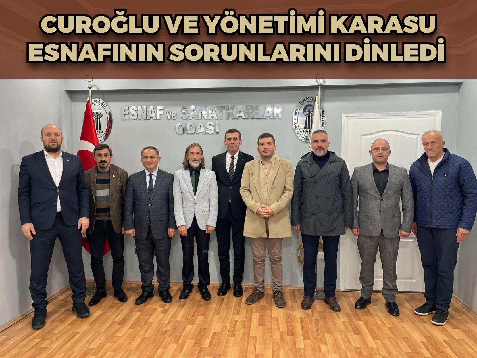 Curoğlu ve Yönetimi Karasu Esnafının Sorunlarını Dinledi