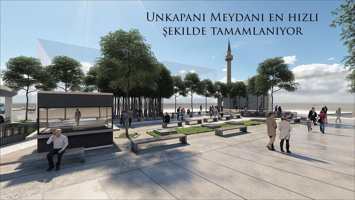 Unkapanı Meydanı en hızlı şekilde tamamlanıyor