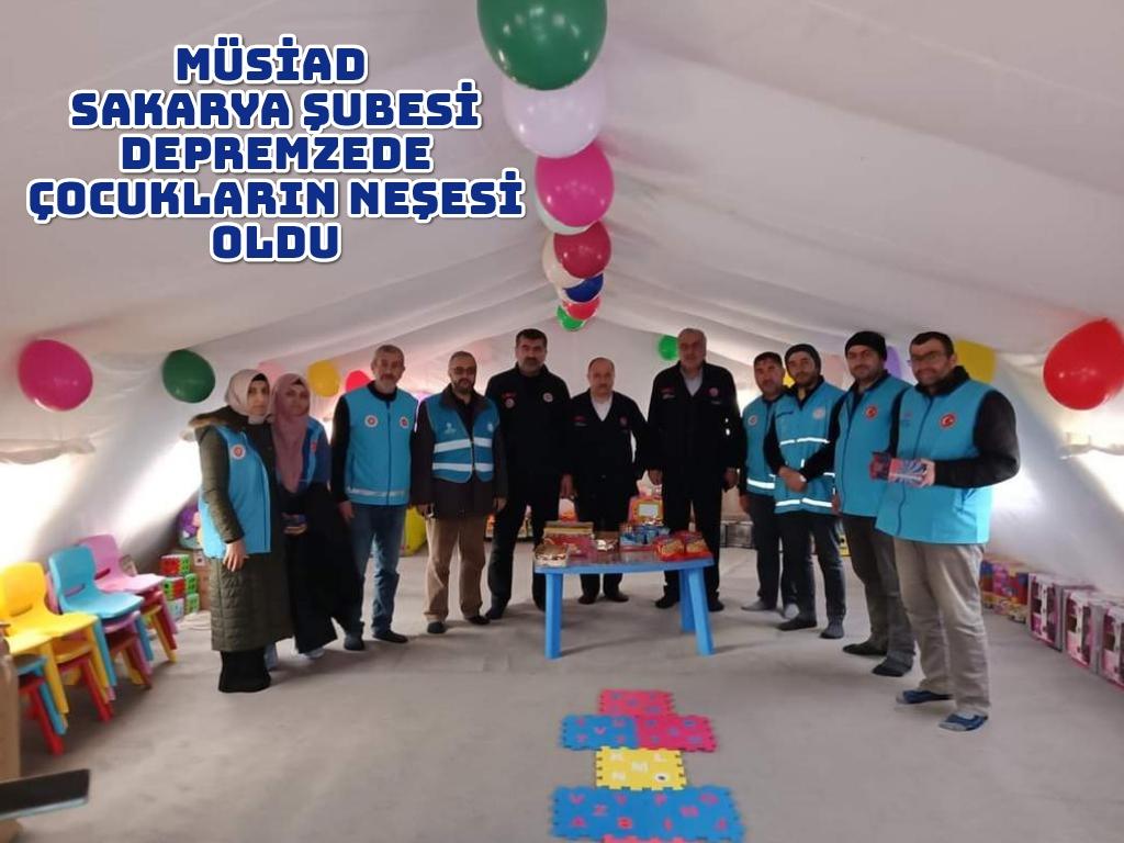 MÜSİAD Sakarya Şubesi depremzede çocukların neşesi oldu