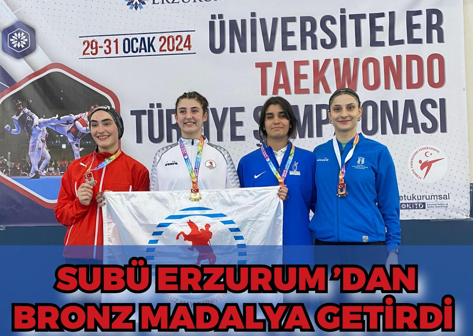 SUBÜ Erzurum’dan bronz madalya getirdi