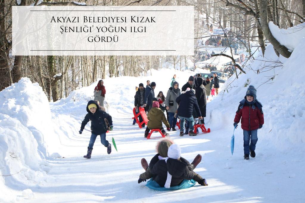 Akyazı Belediyesi Kızak Şenliği’ yoğun ilgi gördü